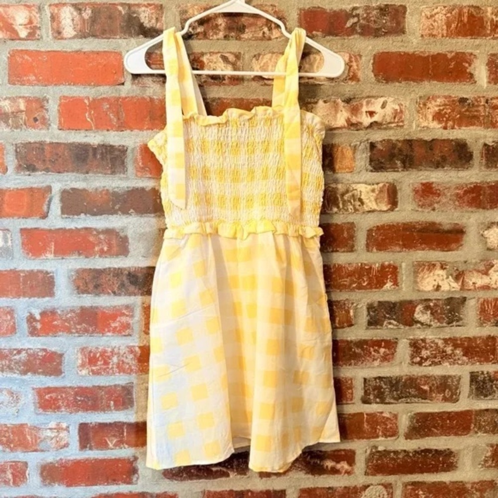 Yellow Checkered Kids Dress